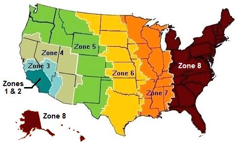USPS Zone Map